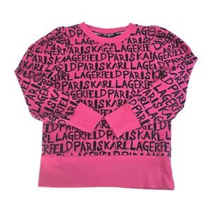 Karl Lagerfeld Pink and Black Sweatshirt